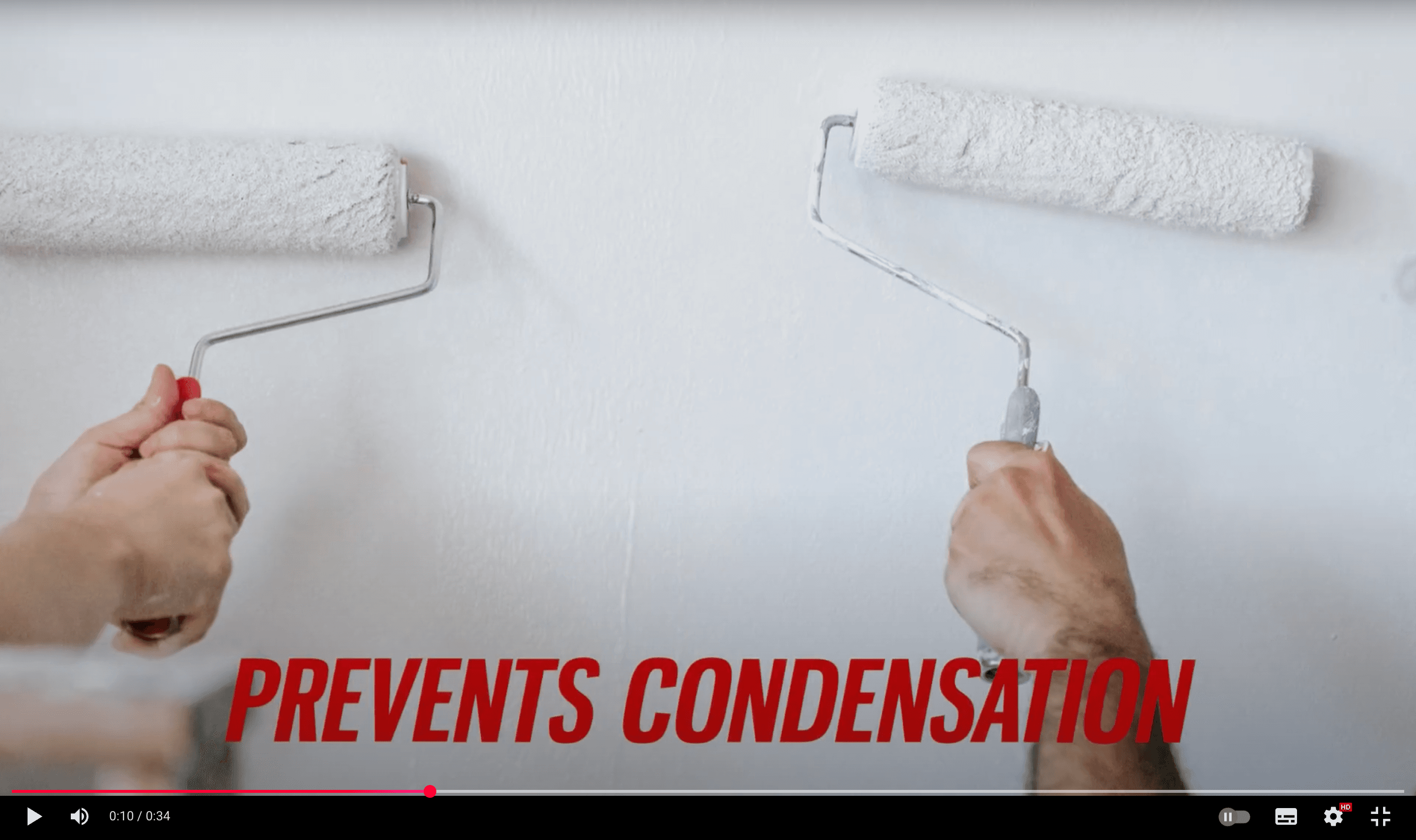 ProTherm prevents condensation - comparison with paint rollers